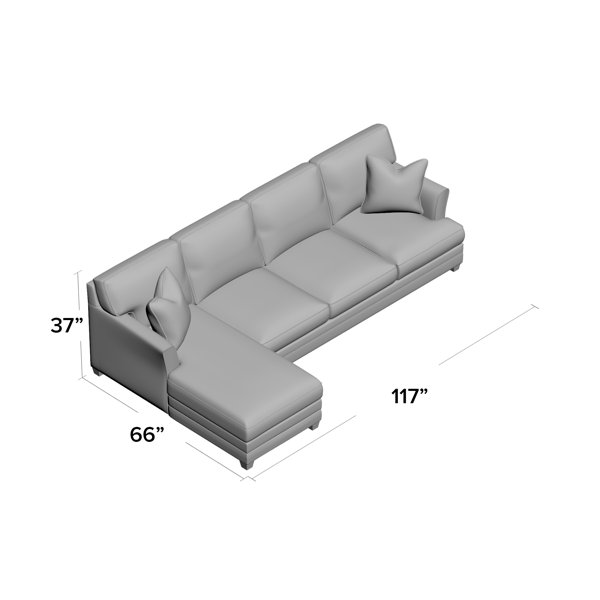 Wayfair Custom Upholstery™ Johanna 117" Wide Sofa & Chaise Wayfair
